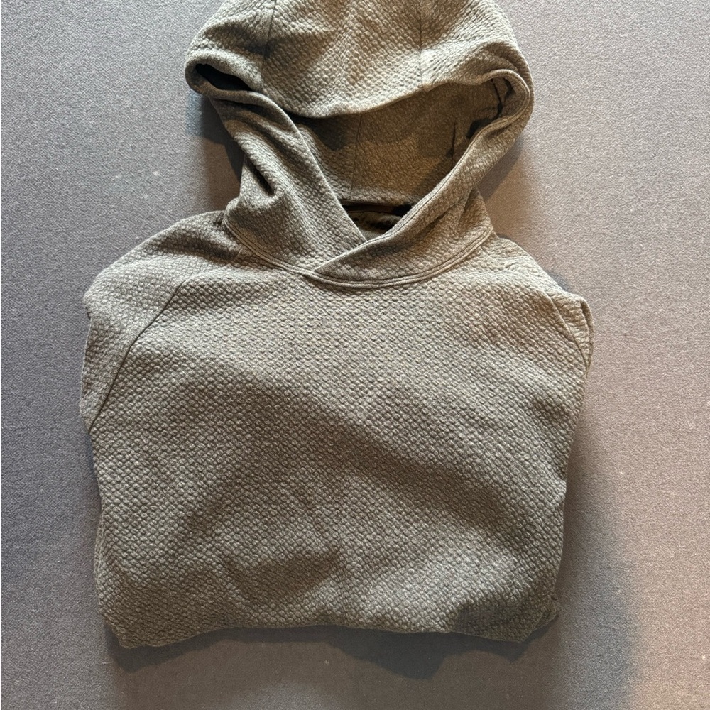 Lulu Textured dark grey Hoodie